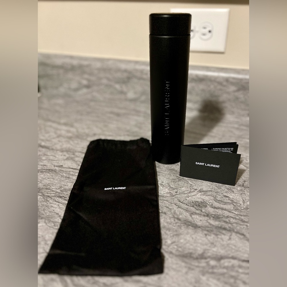 SAINT LAURENT TRAVEL MUG IN METAL